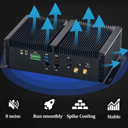 13th Gen Industrial Computer I5-1335U/i7-1355U 8 COM 3*LAN 2*HDMI 1*DP RS232,422,485 USB WIFI Industrial PC