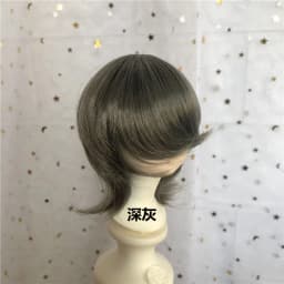 Doll's Wig for 1/3 1/4 1/6 1/8 Male Female Bjd Doll Wolf Tail Type Short Hair Diy Girl Toys Dress Up Doll Accessories, No Doll