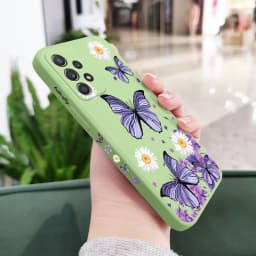 Purple Butterflies Case For Samsung A56 A54 A36 A34 A26 A24 A17 A16 A14 A73 A53 A33 A13 A72 A52 A32 A15 A25 A35 A22 A07 A06