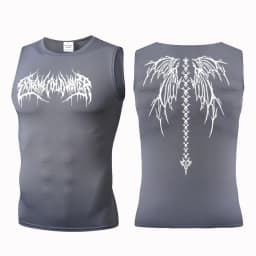 Y2K Compression T Shirt Men Workout Top Summer Sports Tights Running Tank Top Quick Dry Fitness Tank Top Skinny Vest Tight Tank