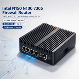 Topton Intel N150 Firewall Mini PC N5105 J6412 7305 4x2.5G I226 LAN Fanless Industrial Computer Server PfSense OPNsense Proxmox