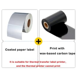 1Roll/pack Matte Silver Sticker Blank PET Labels for Thermal Transfer Printer Barcode Labels Office Supplies Not Thermal Paper