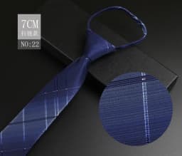 Luxury 7cm Mens Tie Pre-tied Easy Wear Neck Tie For Men Zipper Lazy Pre-tied Business Wedding Stripes Plaid Women Necktie