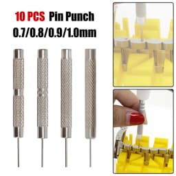 10 Pcs Iron Pin Punch 0.7-1.0mm Watch Strap Belt Bracelet Remover Adjust Gadget For Repairing Hand Manual Tools