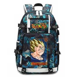 Dragon Ball Z Anime Print Student Backpack Large Capacity Casual Daypack for Kids Teen Boys Girls School Travel