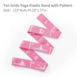 Yoga Stretching Straps with 8/10/12 Loops for dnace, Physical Therapy, Elastic Stretch Bands for Pilates, Gymnastics, Ballet