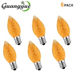 Multicolor C7 LED Light Bulbs 0.6W E12 Garden Decoration Night Lights Vintage Candle Lamps for C7 Outdoor String Lights
