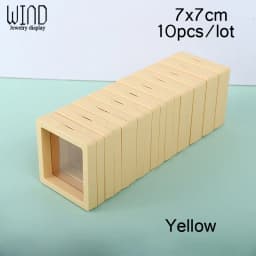 10pcs Set 3D Floating Display Case Stands Transparent Square Holder Pendant Necklace Bracelet Ring Coin Jewelry Pin Storage Box