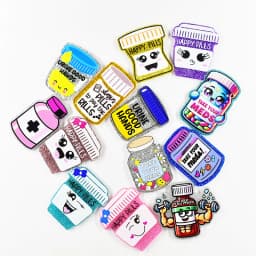 10PCS Mixed 54MM Glitter Acrylic Charms Heart Lung Dog Mom Nurse Fit DIY ID Card Badge Holder Jewelry Making