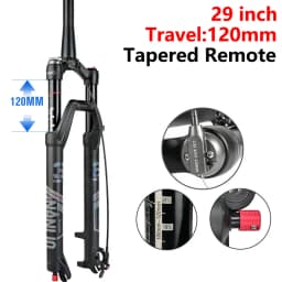 Bicycle Fork 26 27.5 29 Inch MTB Air Damping Shock Absorption Boost Barrel Shaft 100/110mm Disc Brake Magnesium Alloy Front Fork