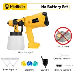 MELLWIN 1000ML Electric Spray Gun Cordless Paint Sprayer HVLP Car Furniture Steel Household Sprayer For Makita 18V Battery Pin