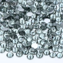 JUNAO 100Gross SS6 SS10 SS12 SS16 SS20 SS30 AB Color Glass Rhinestones Bulk Non Hotfix Flatback Strass DIY Nail Crystal Stones