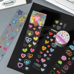 Journal GO 4x200cm Colorful Diary Tape Stickers Basic Elements Scrapbook Journaling Greeting Gift Card Decoration Cute Tape