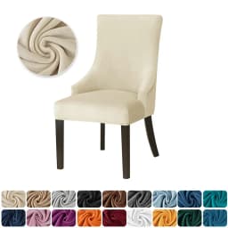 Super Soft Small ArmChair Cover Elastic Pure Color Chair Cover High Back Sloping Armchairs Slipcovers for Hotel Home Decor