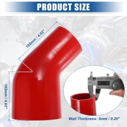 UXCELL 45 Degree 51mm-63mm 70mm-76mm ID 4Ply Car Elbow Reducer Silicone Hose Coupler Intercooler Tube Intake Piping