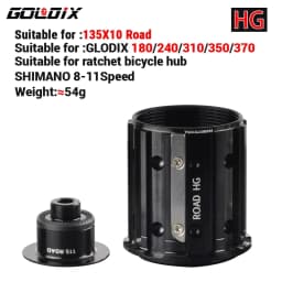 GOLDIX Bicycle Hub Adapter with QR/THRU End Cap HG/XD/MS Bicycle Hub Body for MTB/Road Bike Freehub