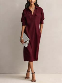 26 Spring and Summer New Women's Button Cotton Linen Dress