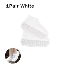 1Pair Waterproof Non-slip Silicone Shoe High Elastic Wear-resistant Men Rain Boots for Outdoor Rainy Day Reusable Shoe Cover