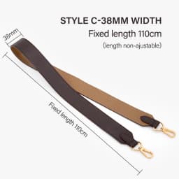 CRAZYSMITH Genuine Leather Replacement Wide Shoulder Bag Strap for LV Onthego Tote Bag Adjustable Crossbody Handbag Belts Straps