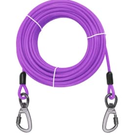 Long Tie Out Cable Dog Leash Heavy Duty Large Dog Run Cable Up to 250 Pounds Durable Big Clip for Pets Running in Outdoor Yard