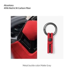 Make of Alcantara Car Key Chain Case Carbon Fiber For Audi A4 B8 A5 A3 8Y A6 A7 Q3 Q5 Q7 TT TTRS Decor Keychain Ring Accessories