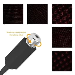 LED Car Roof Star Atmosphere Lights Projector Light Interior Ambient Atmosphere Galaxy Lamp Decoration Light USB Plug