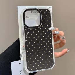 luxuryInsBrownRedPolkaDotsPhoneCaseForiPhone171616e1514131211MiniProMaxXXRXSMax78AirPlusBackCover