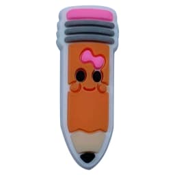 1PVC Schoolbag Pencil Study Styles Children Sandals Shoe Charms Cute Shoe Decorations Clog DIY Wristband Charms