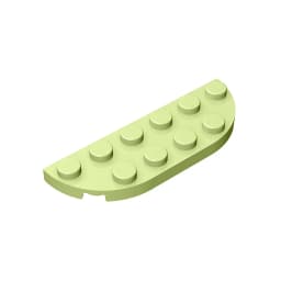 MOC PARTS GDS-899 Plate, Round Corner 2 x 6 Double compatible with lego 18980 toys Assembles Building Blocks Technical