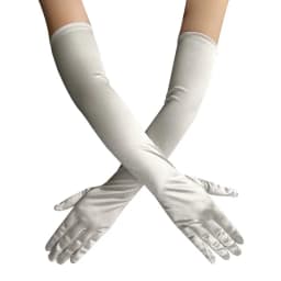 52CM Solid Satin High Elasticity Women Halloween Cosplay Stage Performance Dinner Accessories Etiquette Long Gloves Opera