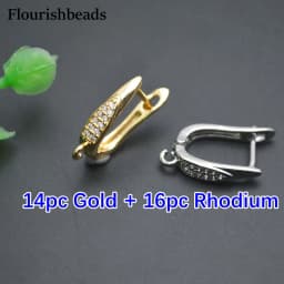 Nickle Free Anti-rust Real Gold Plating Metal Earring Hooks Women Jewelry Making Components 30pieces