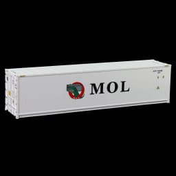HO Scale 40ft Hi-Cube Reefer 1:87 40' Refrigerator Container Freight Cars Cargo Box C8722