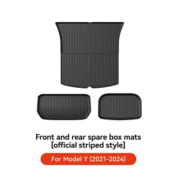 YZ For Tesla Floor Mat Model Y 2021-2026 Model 3 Highland Car Trunk Mat Luggage Mat TPE Waterproof Anti-Slip Set Floor Liner Mat