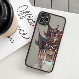 Cartoon Scenery Girl Phone Case For iphone 17 16 15 14 13 11 12 Pro Max Plus for iPhone X XR XS MAX Hard Shockproof Cover Funda