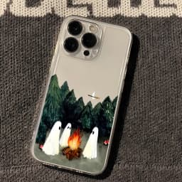 Funny Halloween Cartoon Ghost Phone Case For iPhone 17 16 15 11 12 14 13 Pro Max Mini X XS XR 7 8 Plus SE4 16E Shockproof Cover