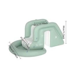 2M Inflatable Swimming Pool Large Family Wading Pool Thickened PVC 3-Ring with Drain Valve Garden Backyard Water Party for Adult