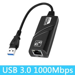 10/100/1000Mbps USB 3.0 Wired Network Card USB to RJ45 Type C to RJ45 LAN Ethernet Adapter for PC Macbook Windows Laptop Game