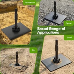 Jack Hammer Tamper Compressor Tamper Plate Tamping Shaft Plate Heavy-duty Tamping Plate 27x26x20.5cm