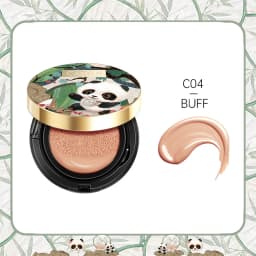 Panda Land Full Coverage Cushion Fondation, Breathable Hydrating Nourishing Poreless Face Makeup Save for Sensitive Skin