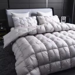 High Grade 100% White Goose Down Quilt Winter Warm Feather Duvet Queen King Cozy Lightweight 3D Bread Autumn Wamth Comforter