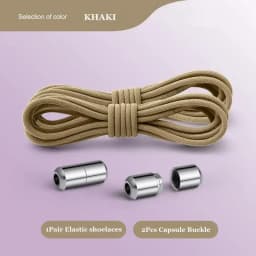 2024 New Round Elastic Laces Sneakers Shoelaces Without Ties No Tie Shoe Laces Kids Adult Quick Shoe Lace Rubber Bands for Shoes