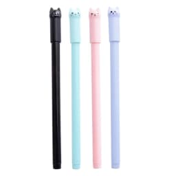 4pcs / Set Kawaii Gel Pen 0.5mm Creative Cat Cartoon Cute Kids Gift Neutral Ink Pen School Office Writing Supplies Stationery
