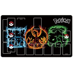 Kanto Starters Elemental TCG Playmat Non-slip Rubber Desk Mat