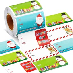 200-500 Pcs Christmas Tags Self Adhesive Gift Tags for Xmas Presents Christmas Name Labels Stickers for Wrapping Paper Birthday