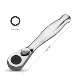 NEW Mini 1/4 Inch Double Ended Quick Socket Ratchet Wrench Rod Screwdriver Bit Tool Contain 1 X Ratchet Handle Wrench