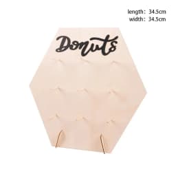 Donut Wall Holds Stand Sweet Cart Rustic Wedding Table Decor Doughnut Birthday Party Candy Bar Baby Shower Donut Party