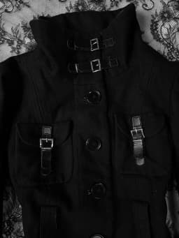 Women Gothic Punk Stand Up Collar Single Breasted Jacket Retro Slim Fit Motorcycle Gang Windproof Coats Y2k Street Short Jacket
