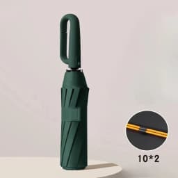 Extra Large Reinforced Wind-resistant Rain-resistant Dual-purpose UV-resistant Fully Automatic Ring-buckle Umbrella
