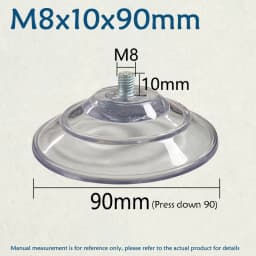 M4 M5 M6 M8 Transparent Suckers With Screw PVC Plastic Sucker Pad Holder Turn Nut Glass Table Tops Storage Tool Hooks