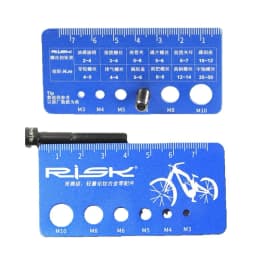 RISK MTB Road Bike Bicycle Bolt Screw Gauge Diameter Length Measure Tool Portable Screw Measuring Ruler Alloy Screw Length Meter